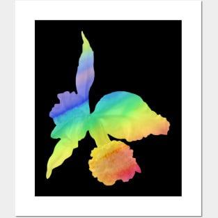 Bright rainbow flower Posters and Art